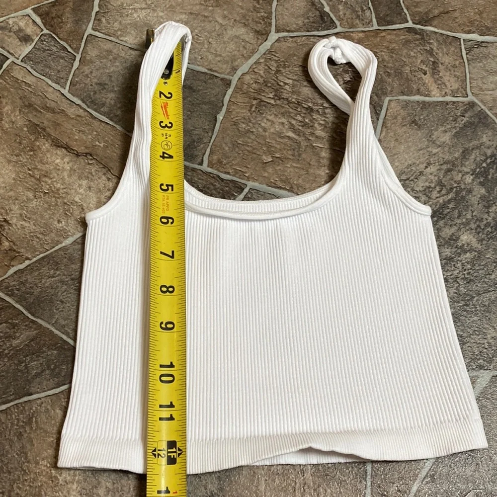 NWOT Free People Movement Happiness Runs Square Neck Crop XS/S White - Picture 6 of 11